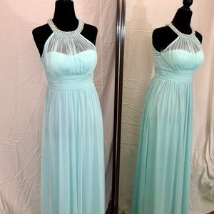 💫speechless beaded halter gown